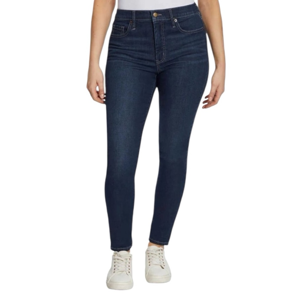 Jessica Simpson High Rise Ankle Jeans Womens Size 8 Dark Wash Blue